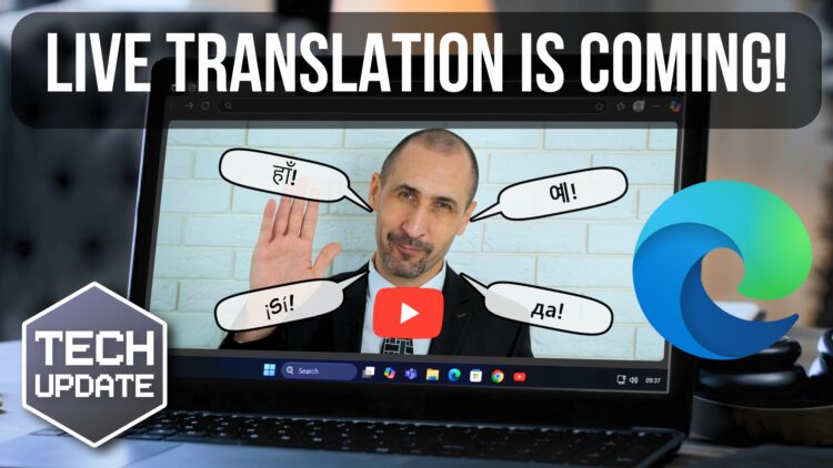 AI audio translation previews in Microsoft Edge