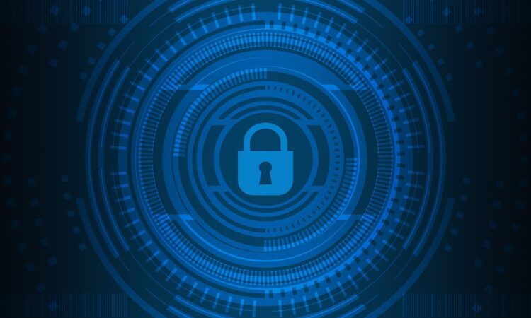 Free cyber security technology network illustration